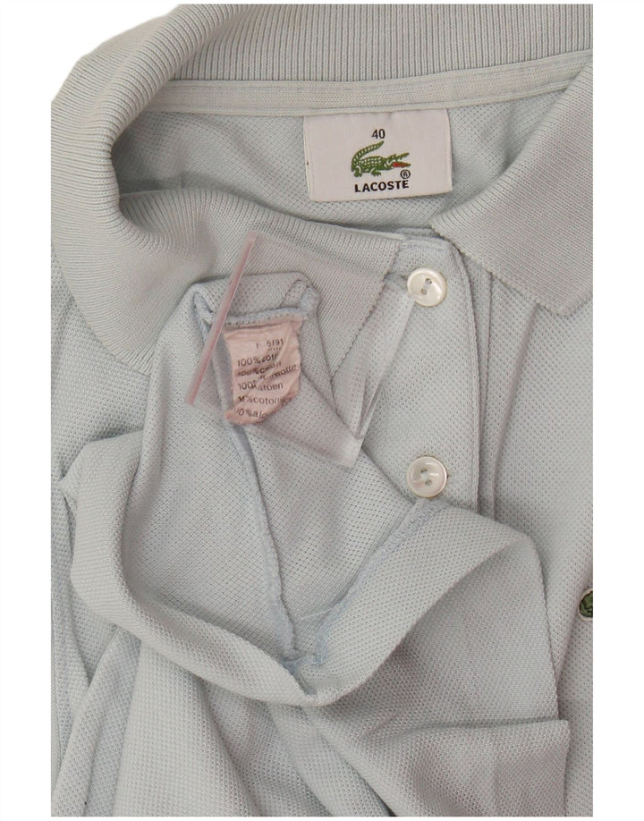 Lacoste Womens Sleeveless Polo Shirt Size 40 Medium Blue Cotton