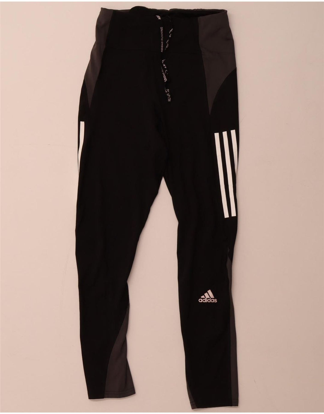 ADIDAS Womens Aeroready Leggings UK 8/10 Small  Black Colourblock