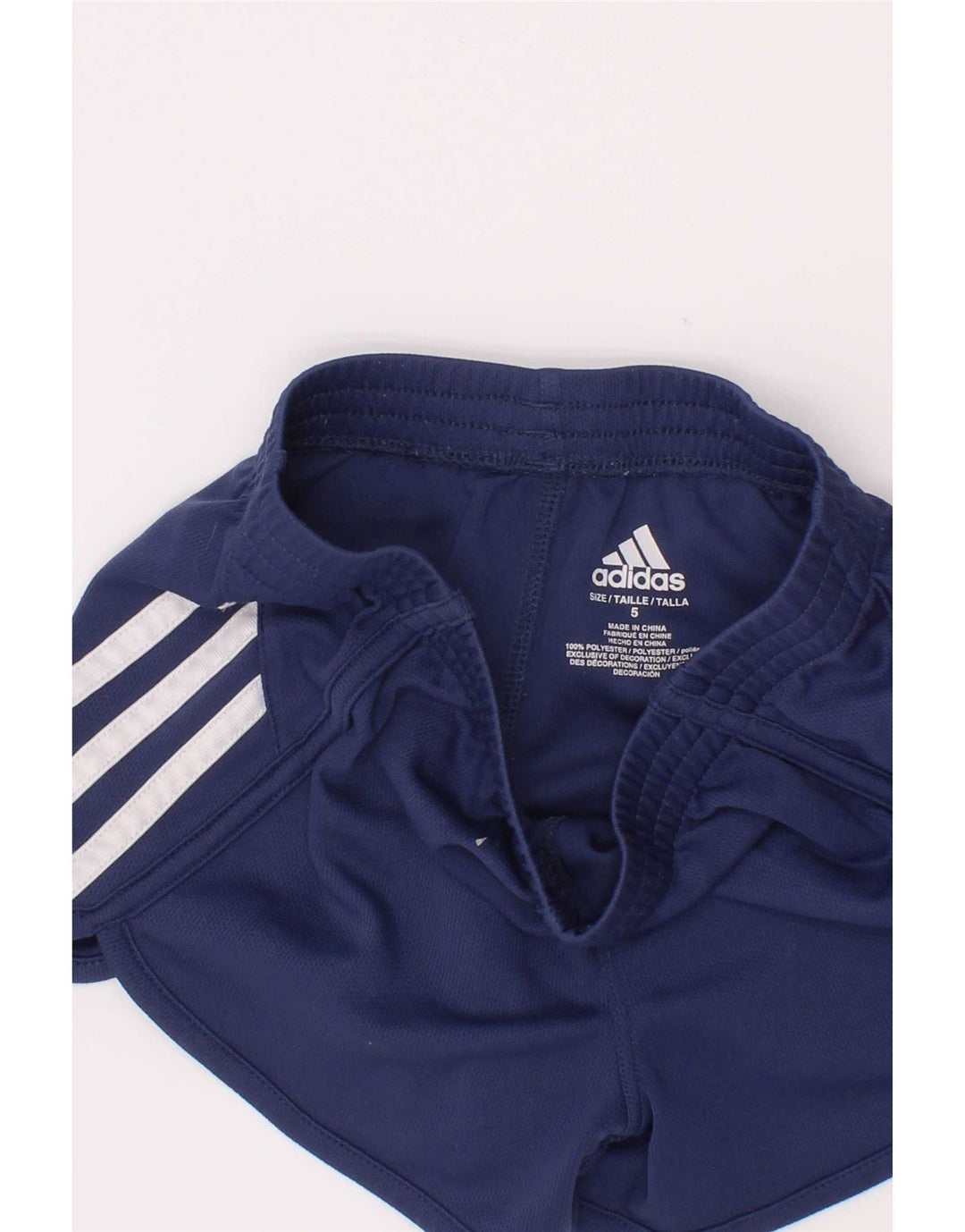 Adidas Girls Sport Shorts 4-5 Years Navy Blue Polyester