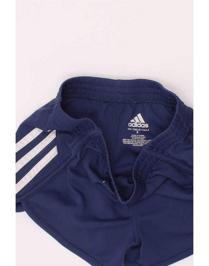 Adidas Girls Sport Shorts 4-5 Years Navy Blue Polyester