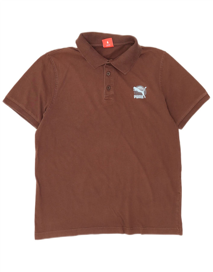 Puma Mens Polo Shirt Large Brown