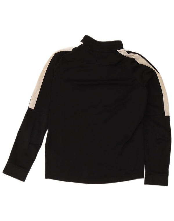 Nike Boys Dri Fit Tracksuit Top Jacket 12-13 Years Large Black Colourblock