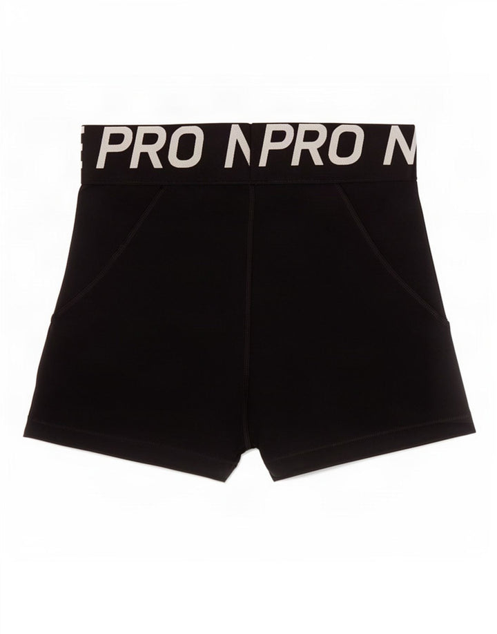 Nike Womens Graphic Sport Shorts UK 8 Small Black Polyester