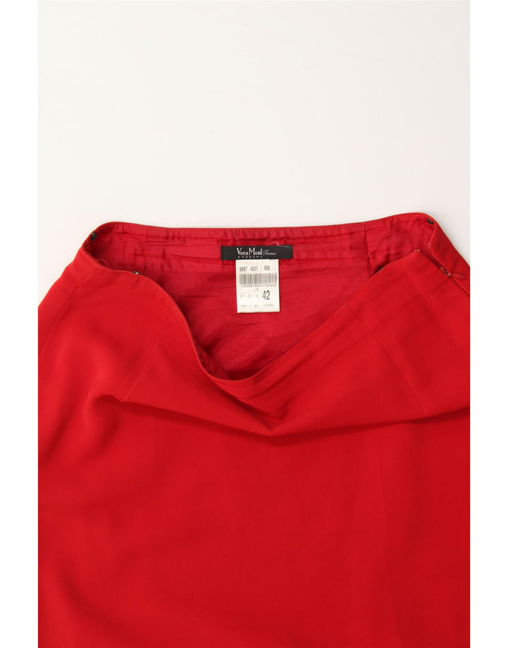 VERA MONT Womens Pencil Skirt UK 16 Large W32 Red Polyester Vintage Vera Mont and Second-Hand Vera Mont from Messina Hembry 