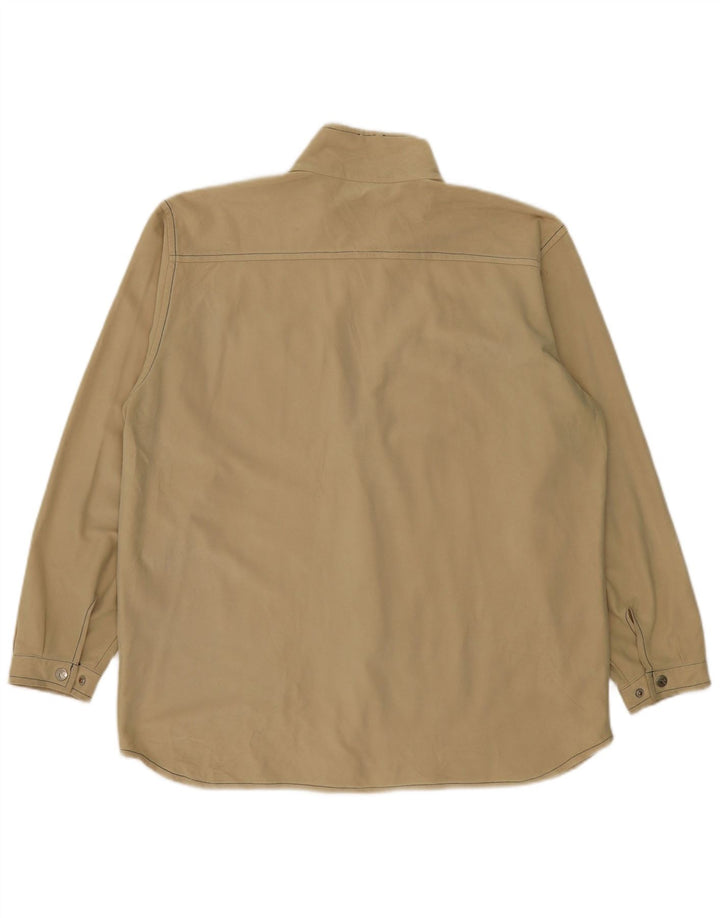 Diadora Mens Tracksuit Top Jacket Large Beige Polyester