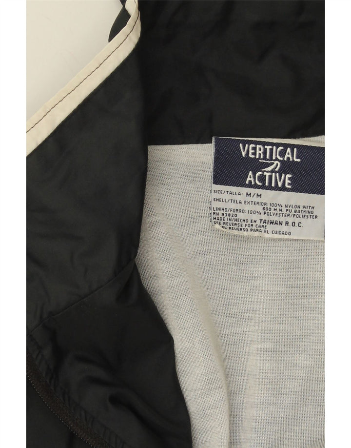 VERTICAL Mens Tracksuit Top Jacket Medium Black Colourblock Nylon
