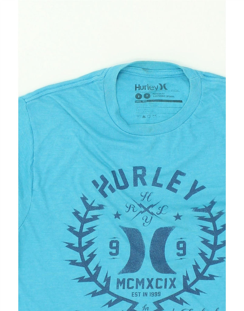 HURLEY Mens Premium Fit Graphic T-Shirt Top Small Blue | Vintage Hurley | Thrift | Second-Hand Hurley | Used Clothing | Messina Hembry 