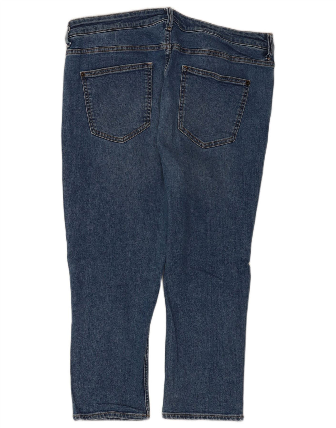 Marks & Spencer Womens Capri Jeans UK 16 Large W36 L21 Blue Cotton