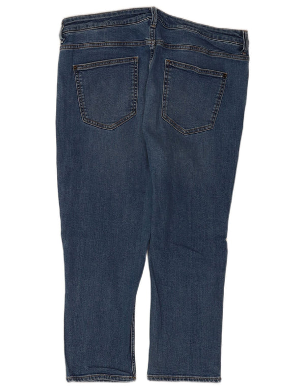 Marks & Spencer Womens Capri Jeans UK 16 Large W36 L21 Blue Cotton