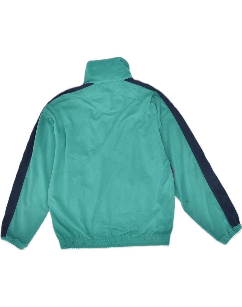 MELLO'S Mens Tracksuit Top Jacket UK 36 Small Turquoise Polyester | Vintage Mello's | Thrift | Second-Hand Mello's | Used Clothing | Messina Hembry 