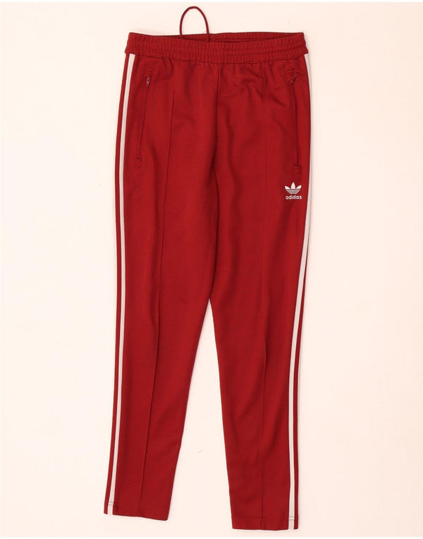 Adidas Mens Tracksuit Trousers Small Red Cotton