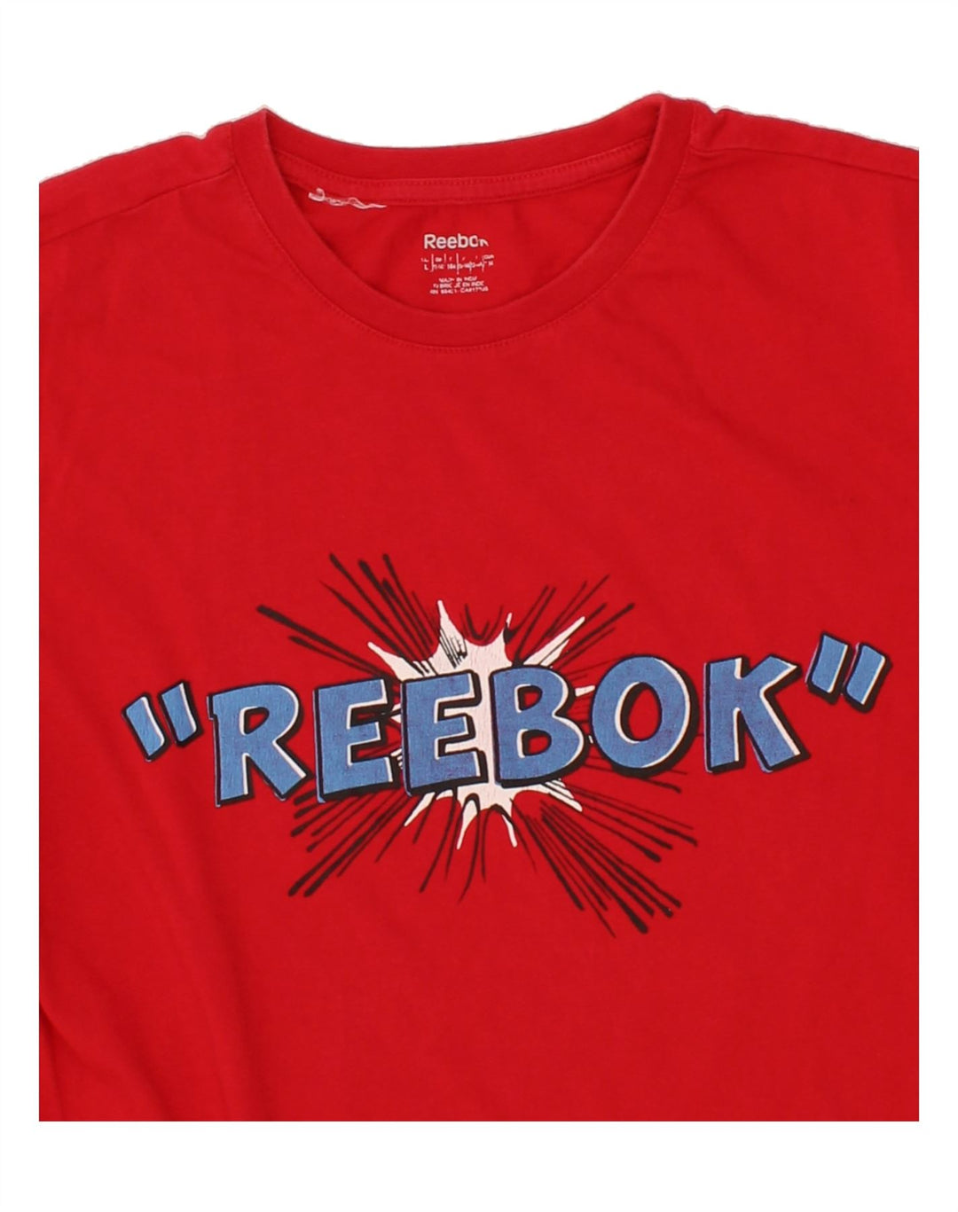 REEBOK Boys Graphic T-Shirt Top 13-14 Years  Red Cotton Vintage Reebok and Second-Hand Reebok from Messina Hembry 