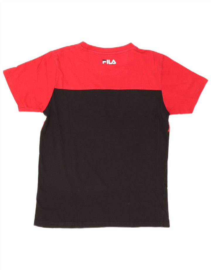 Fila Mens Graphic T-Shirt Top Small Multicoloured Colourblock Cotton