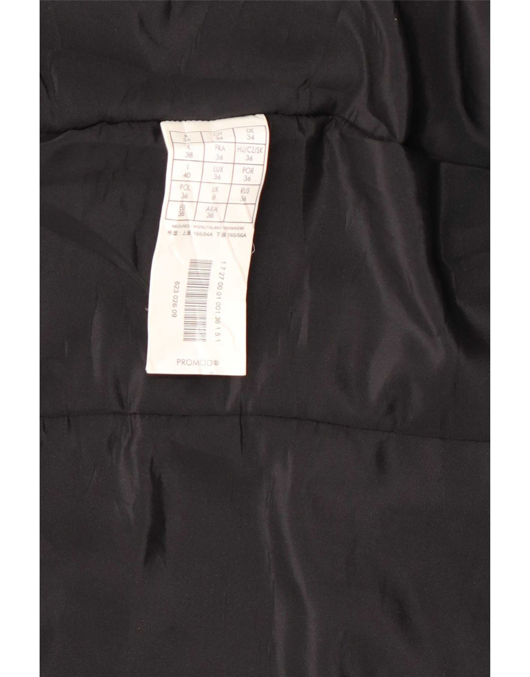 Promod Womens Leather Biker Jacket UK 8 Small Black