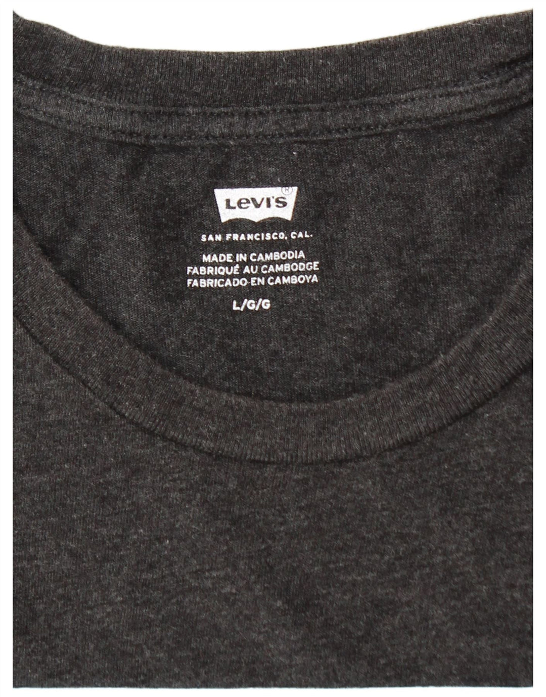 Levi's Mens Graphic T-Shirt Top Large Grey Cotton
