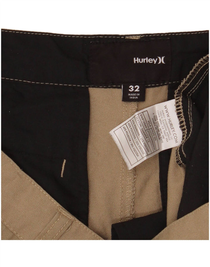 HURLEY Mens Chino Shorts W32 Medium Beige Polyester