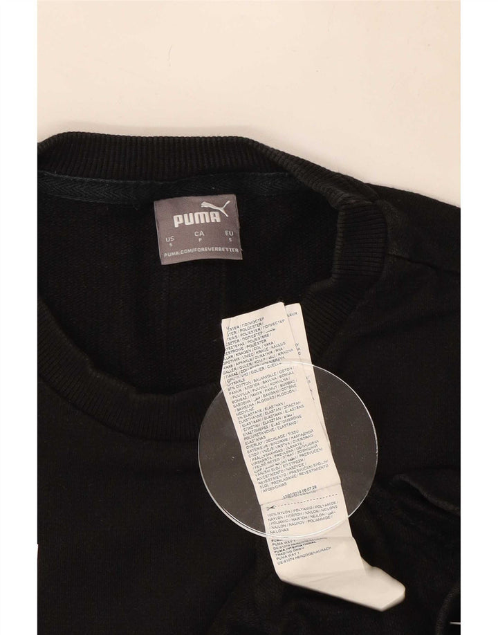 Puma Mens Graphic Sweatshirt Jumper Small Black Cotton