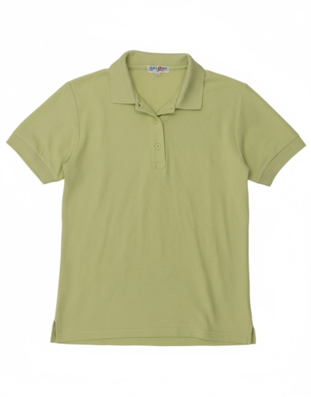 BALLOON Womens Polo Shirt UK 14 Medium Green Cotton