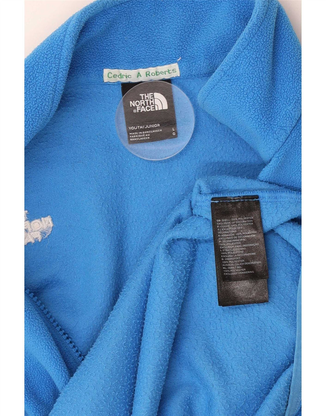 The North Face Boys Fleece Jacket 11-12 Years Large  Blue Polyester