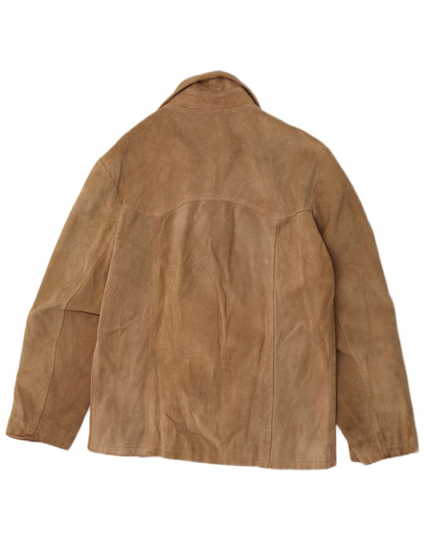 Terranova Mens Suede Jacket UK 38 Medium Beige