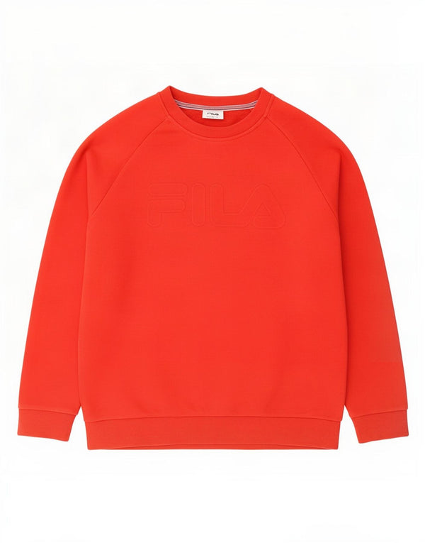 Fila Mens Sweatshirt Jumper Large Red Cotton