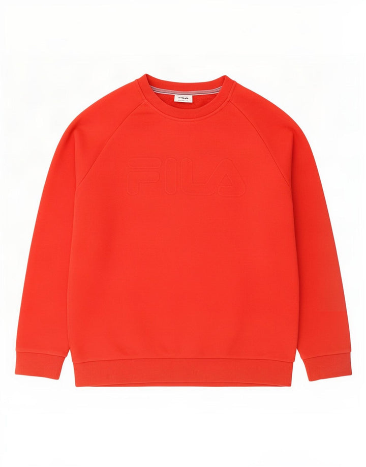 Fila Mens Sweatshirt Jumper Large Red Cotton
