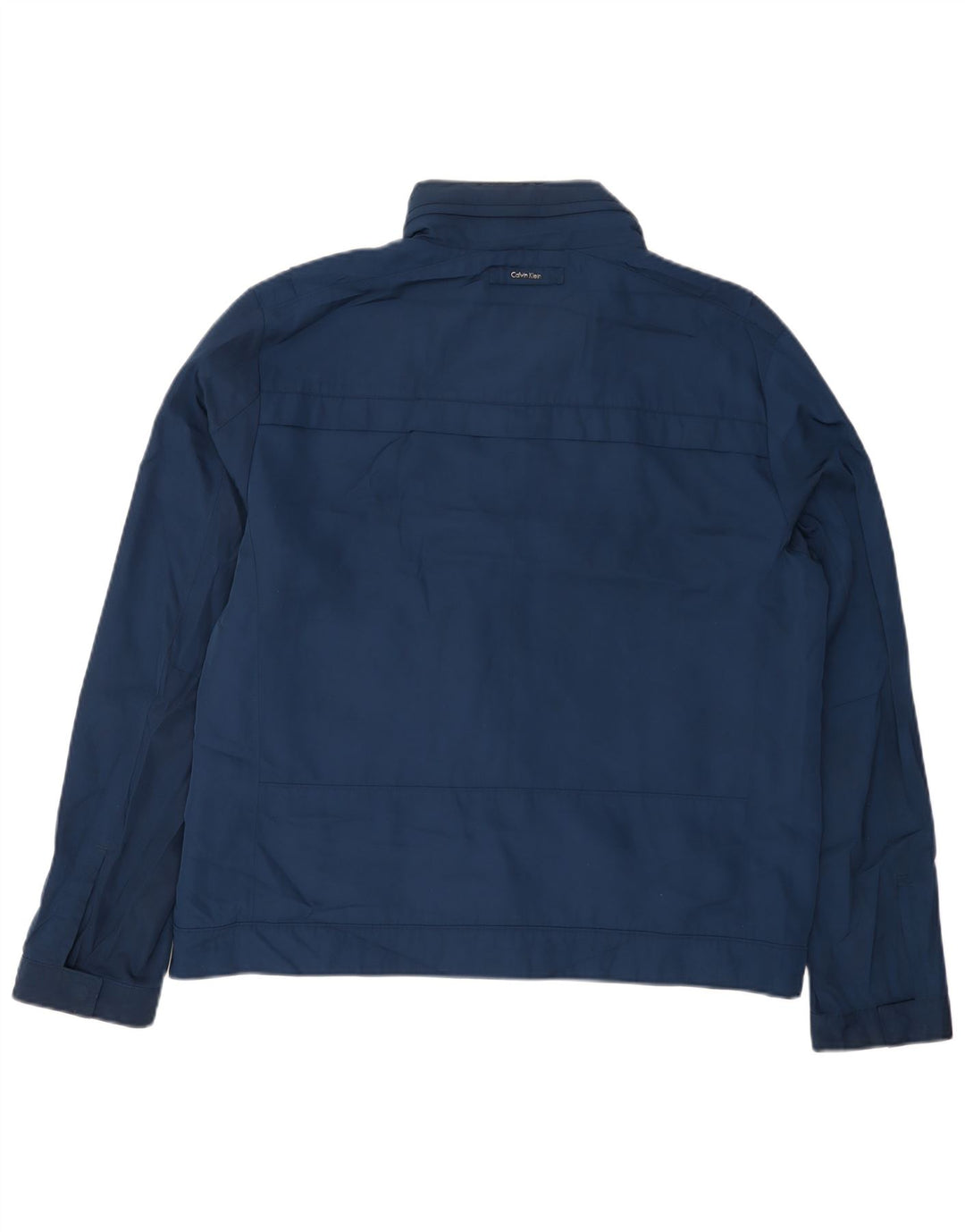 Calvin Klein Mens Bomber Jacket UK 42 XL Navy Blue Polyester