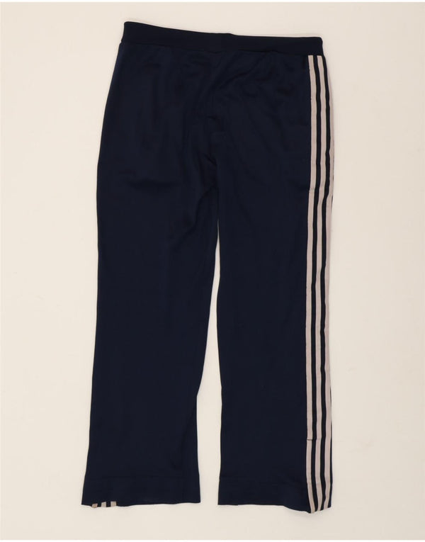 ADIDAS Womens Tracksuit Trousers UK 14 Medium  Navy Blue Polyamide