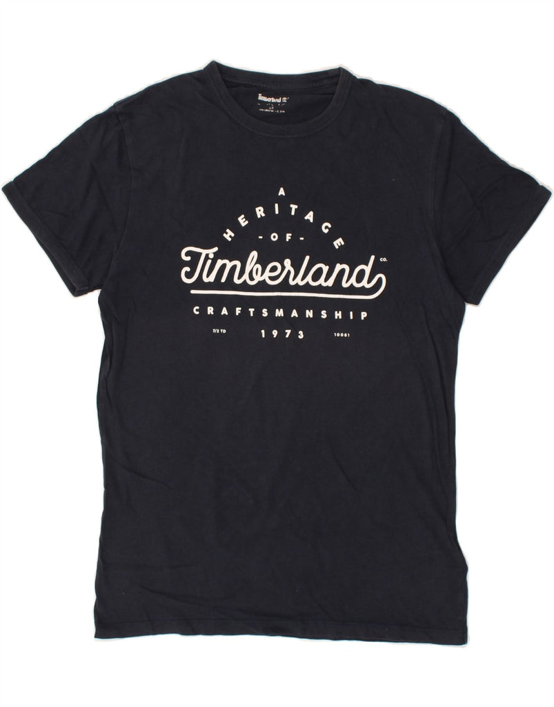 TIMBERLAND Mens Graphic T-Shirt Top Small Black Cotton | Vintage Timberland | Thrift | Second-Hand Timberland | Used Clothing | Messina Hembry 