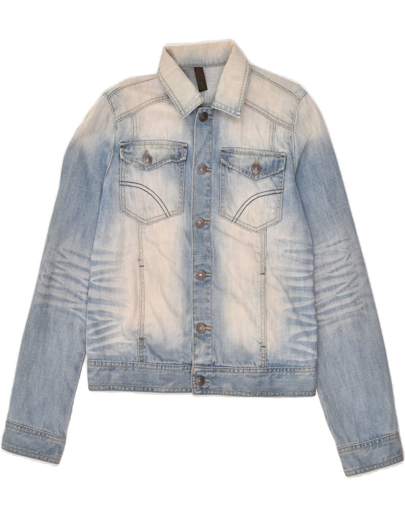 BENETTON Girls Denim Jacket 11-12 Years 2XL Blue Cotton | Vintage Benetton | Thrift | Second-Hand Benetton | Used Clothing | Messina Hembry 