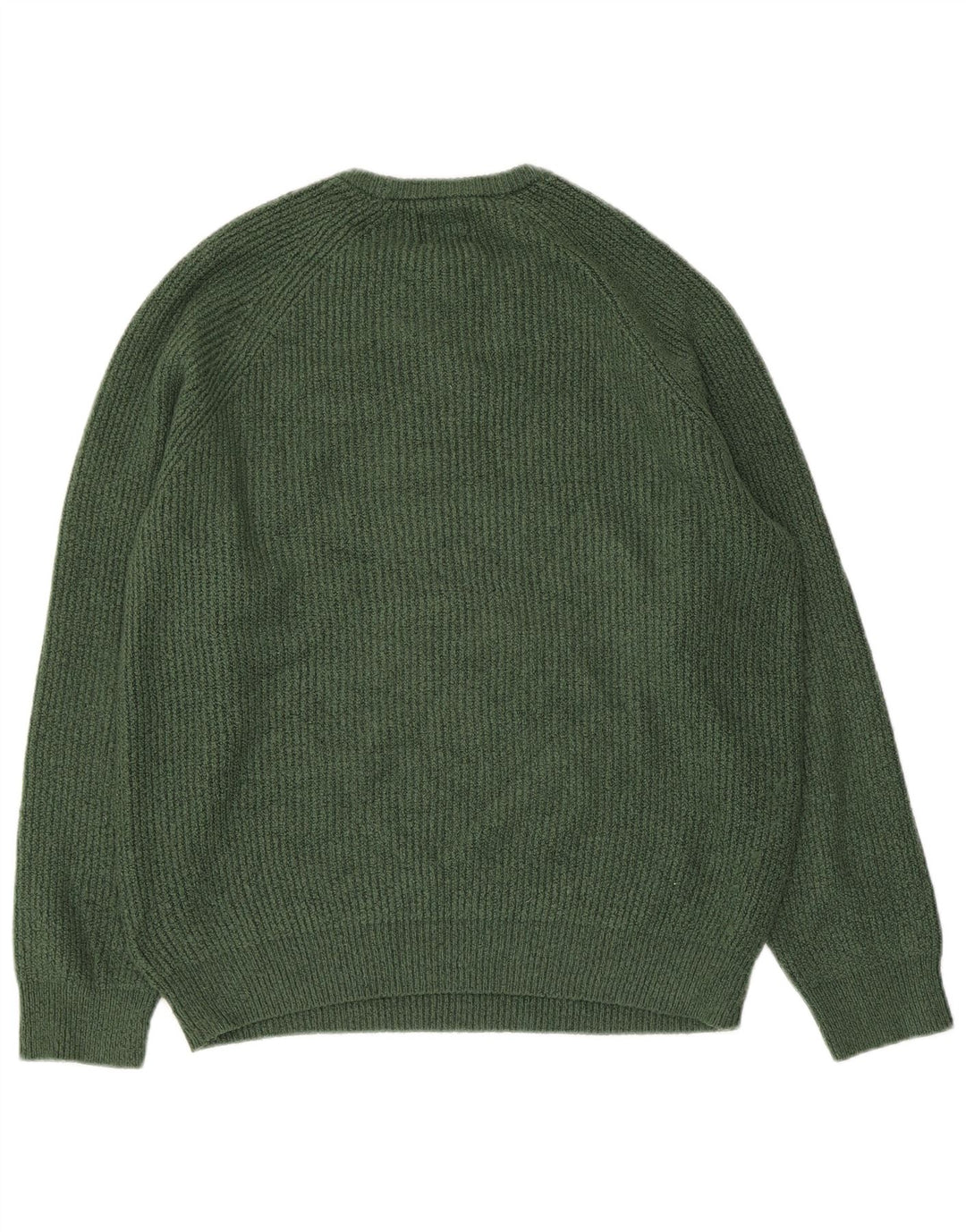 Marks & Spencer Mens Crew Neck Jumper Sweater Large Green Polyamide