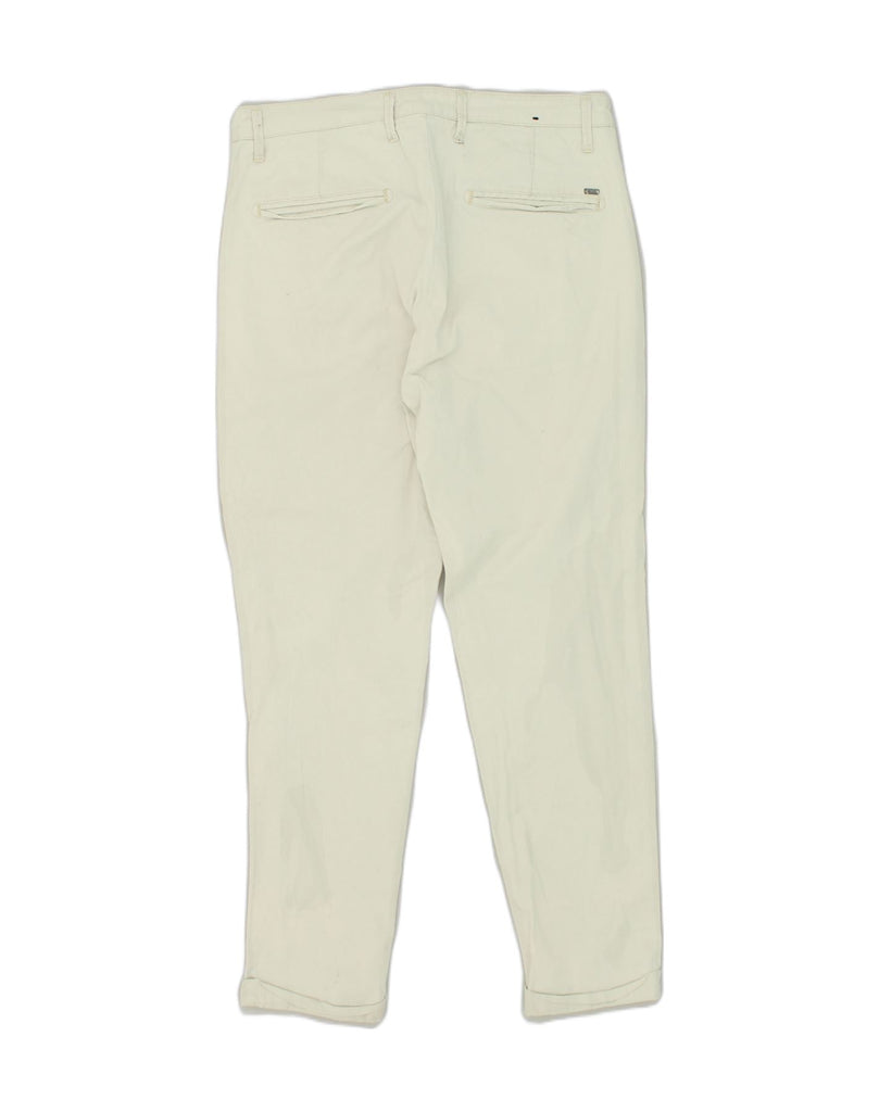 LIU JO Mens Slim Chino Trousers IT 48 Medium W30 L26 White Cotton | Vintage Liu Jo | Thrift | Second-Hand Liu Jo | Used Clothing | Messina Hembry 