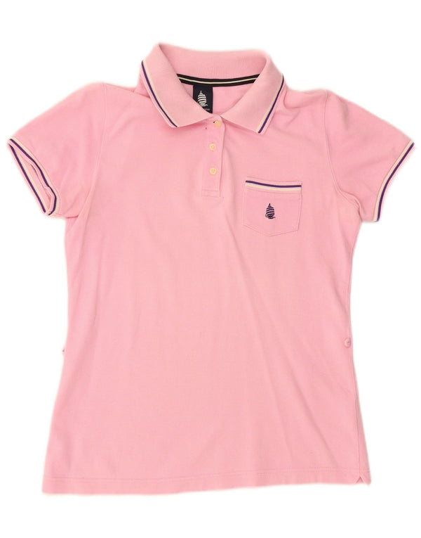 MARINA YACHTING Womens Polo Shirt UK 12 Medium Pink