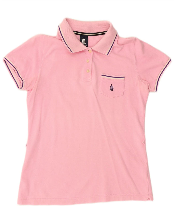 MARINA YACHTING Womens Polo Shirt UK 12 Medium Pink