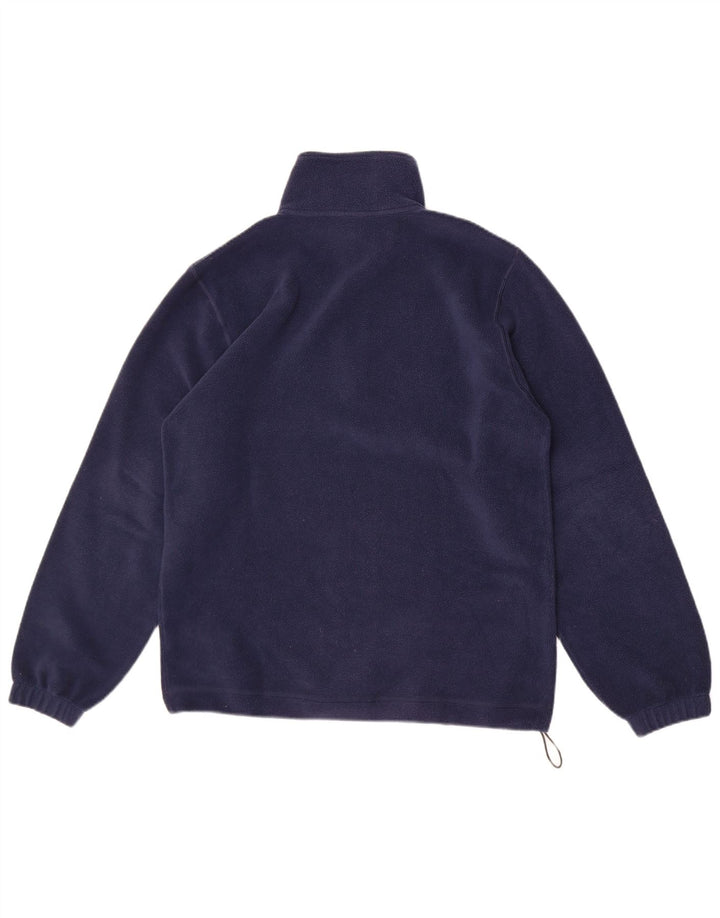 Diadora Mens Zip Neck Fleece Jumper Medium Navy Blue Polyester
