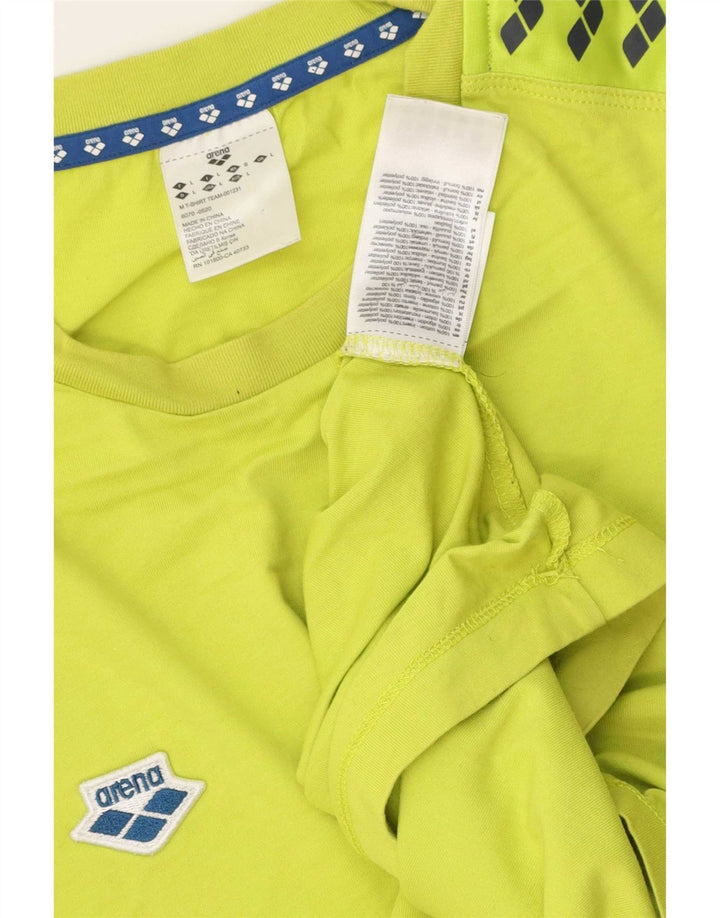 Arena Mens Graphic T-Shirt Top Large Green Cotton