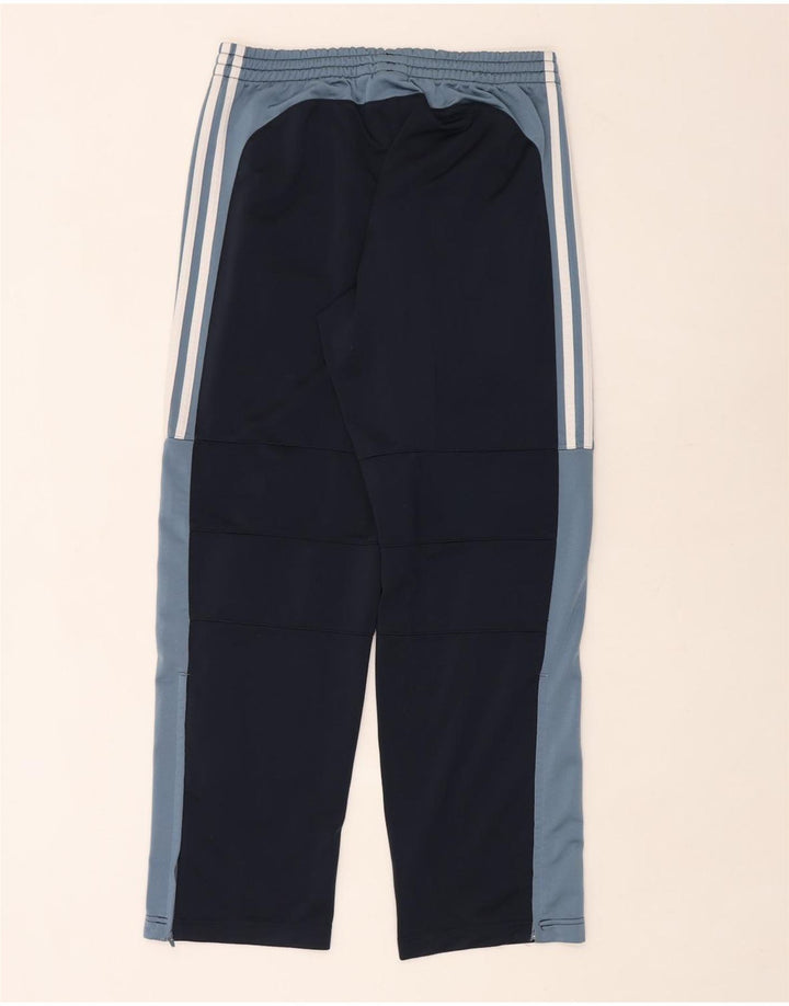 Adidas Mens Tracksuit Trousers Small  Navy Blue Colourblock Polyester
