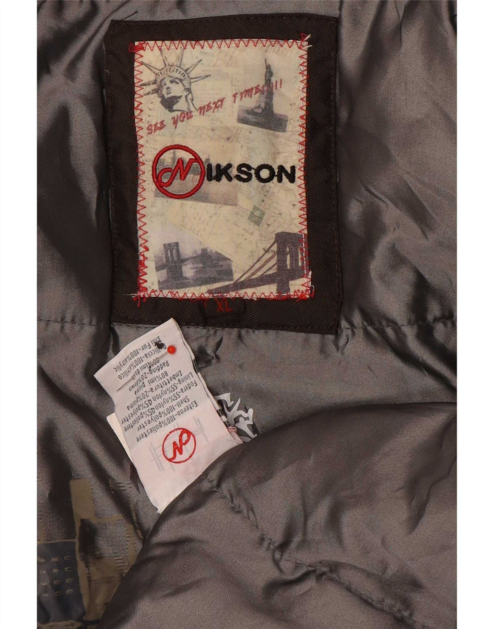 Vintage Mens Padded Jacket UK 42 XL Brown Polyester
