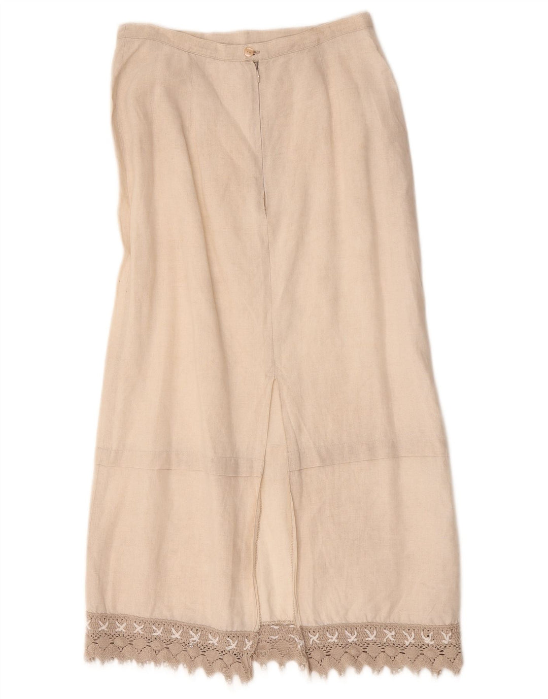 L.Pucci Womens Midi Skirt IT 44 Medium W28  Beige Linen