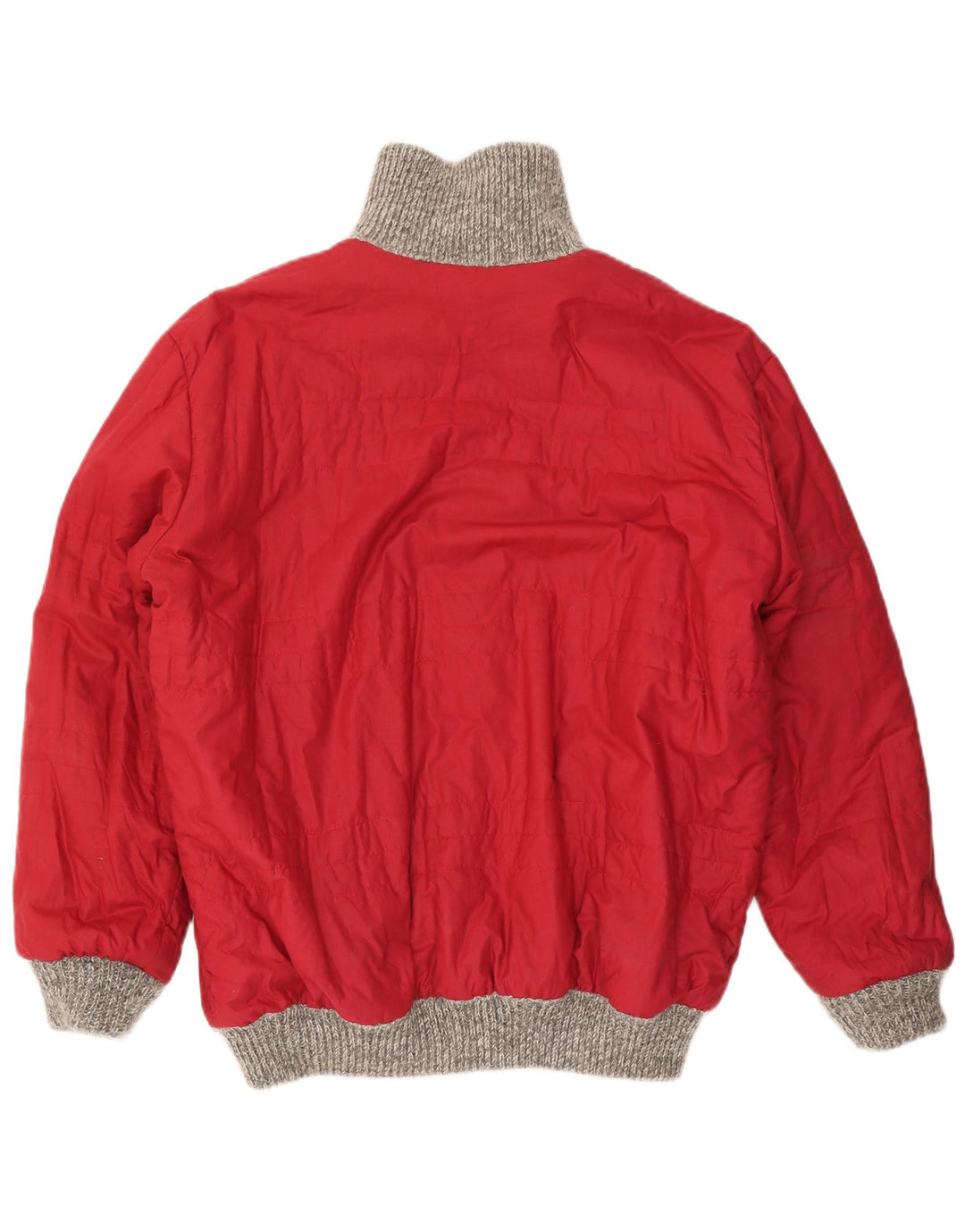 Silvy Mens Knit Reversible Jacket UK 40 Large Grey Geometric