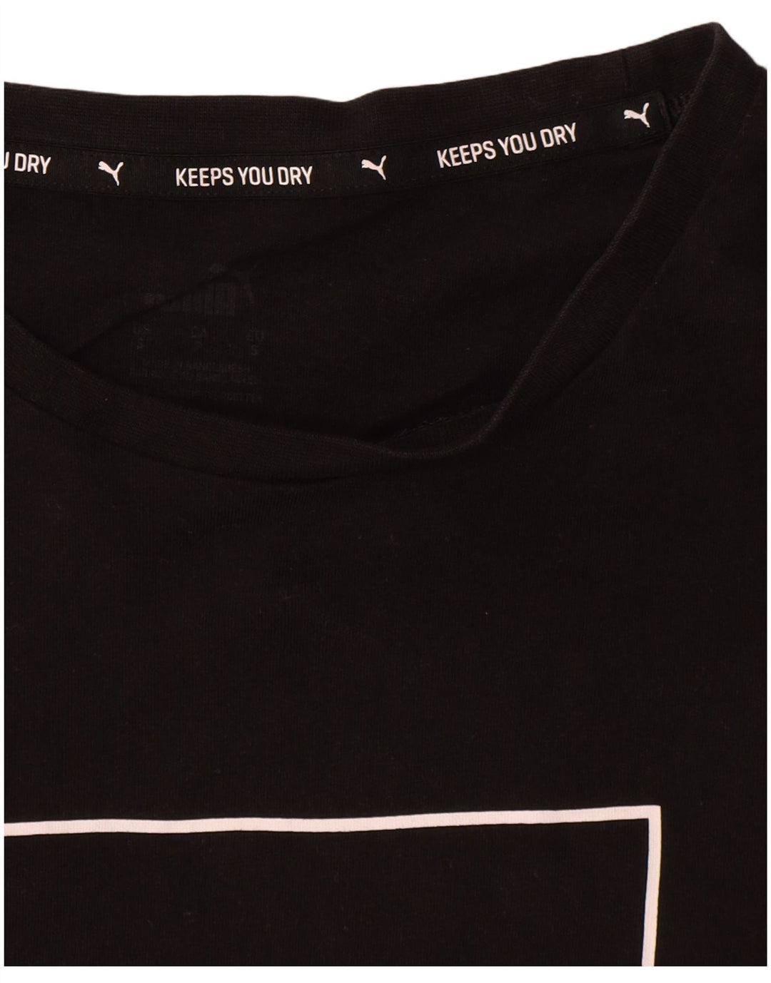 Puma Mens Graphic T-Shirt Top Small Black Cotton