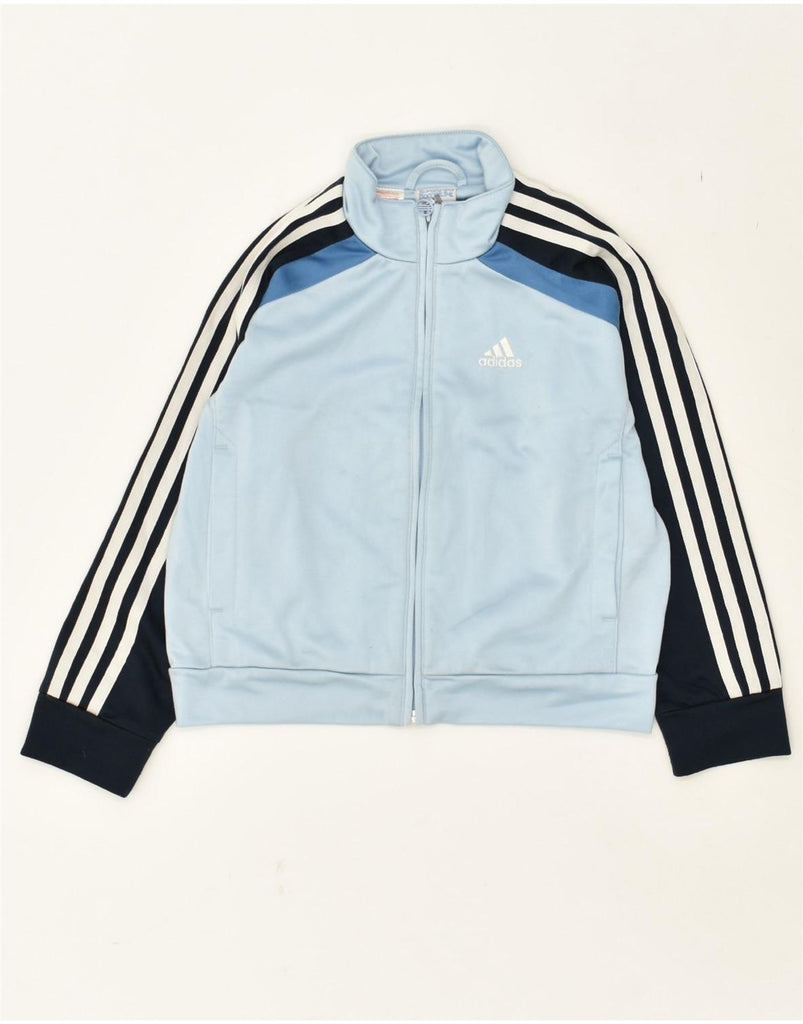 ADIDAS Boys Tracksuit Top Jacket 5-6 Years Blue Colourblock Polyester | Vintage Adidas | Thrift | Second-Hand Adidas | Used Clothing | Messina Hembry 