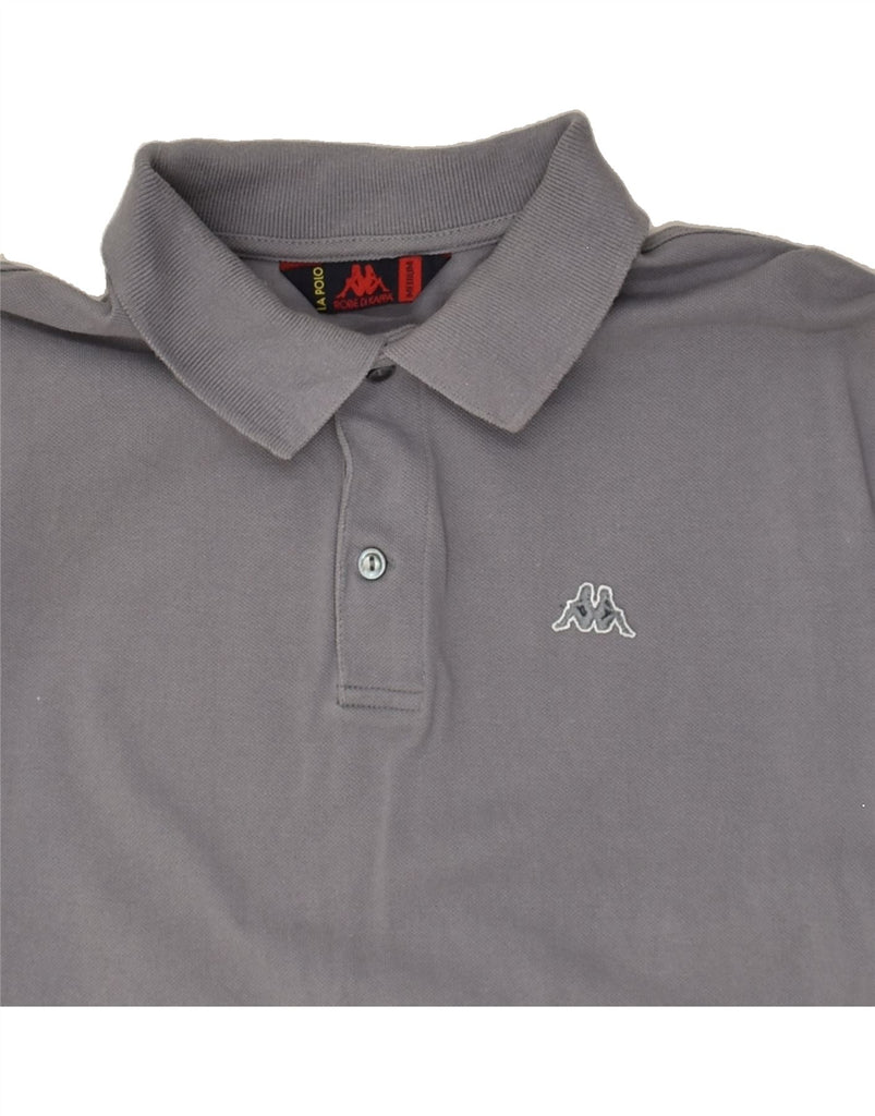 KAPPA Mens Polo Shirt Medium Grey Cotton | Vintage Kappa | Thrift | Second-Hand Kappa | Used Clothing | Messina Hembry 