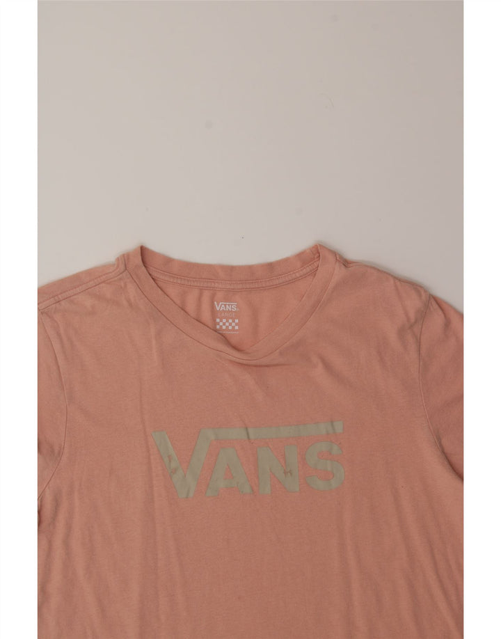 VANS Womens Graphic T-Shirt Top UK 14 Large Pink Vintage Vans and Second-Hand Vans from Messina Hembry 