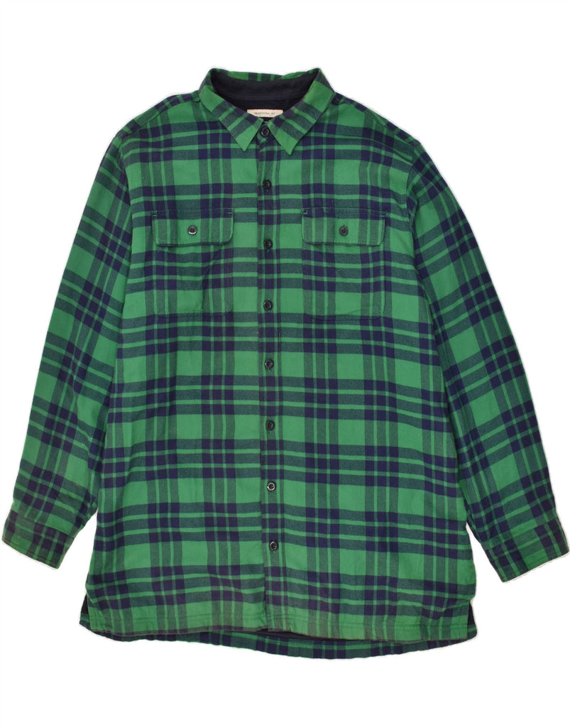 L.L.BEAN Mens Traditional Fit Bomber Jacket UK 44 2XL Green Check Cotton | Vintage L.L.Bean | Thrift | Second-Hand L.L.Bean | Used Clothing | Messina Hembry 