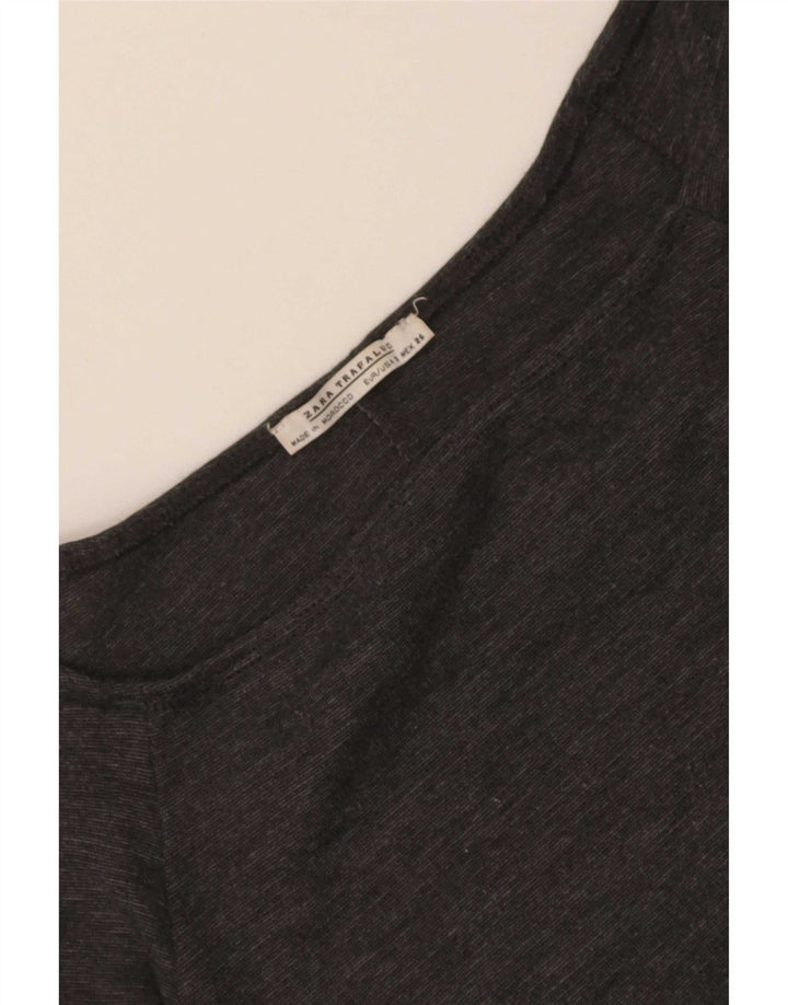 Zara Womens Lash 3/4 Sleeve Bodysuit UK 8 Small Grey