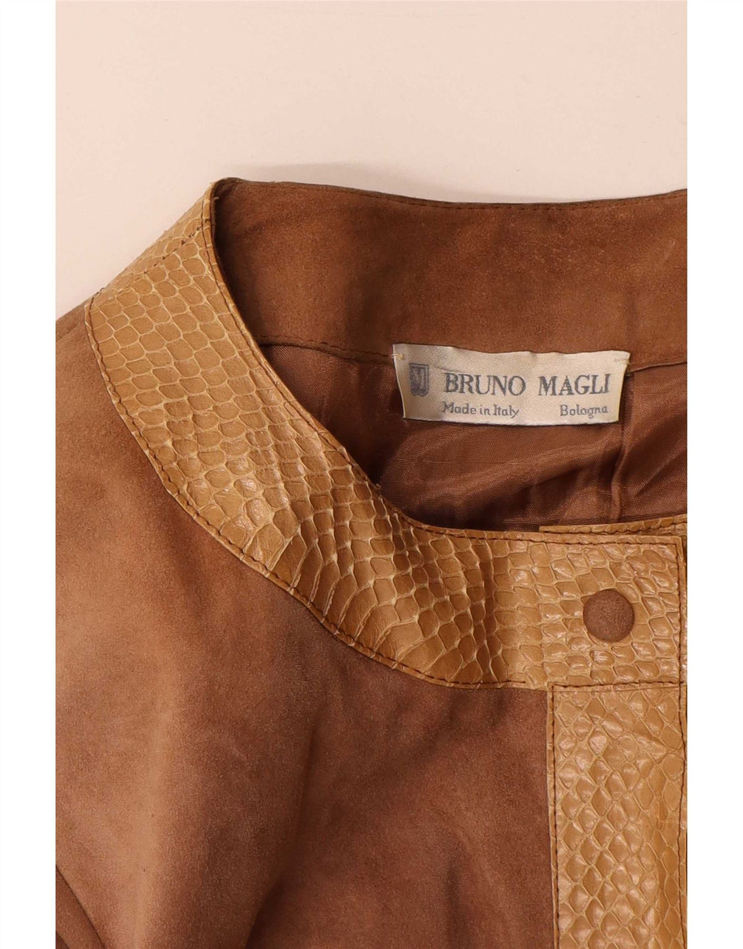 Bruno Magli Womens Suede Jacket UK 14 Large Brown