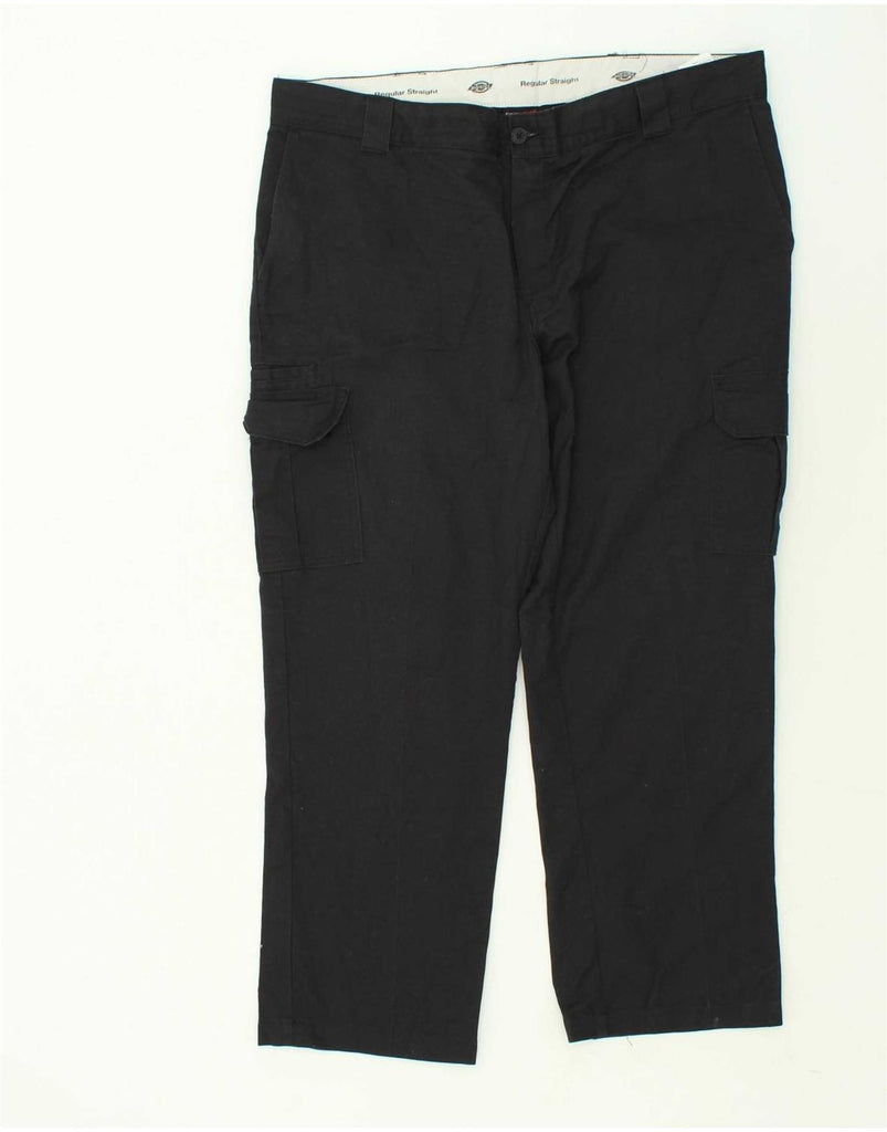 DICKIES Mens Regular Straight Cargo Trousers W42 L30  Black Cotton Vintage Dickies and Second-Hand Dickies from Messina Hembry 