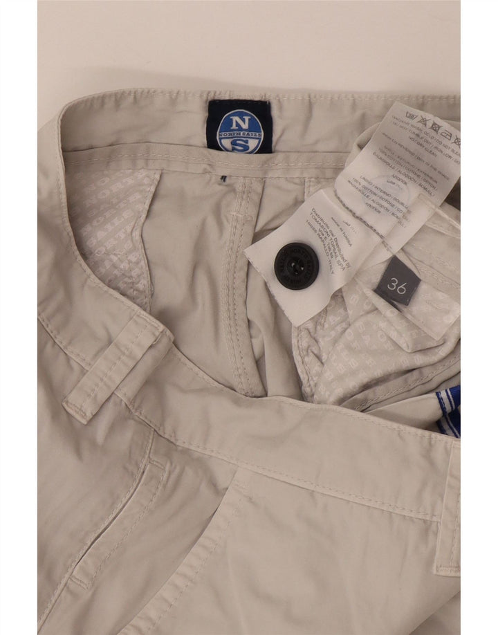 North Sails Mens Chino Shorts W36 Large Beige Cotton