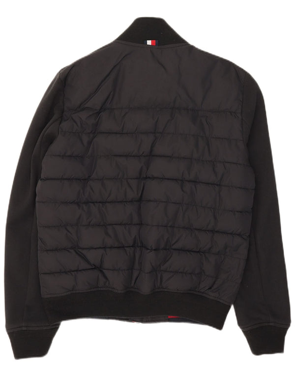 Tommy Hilfiger Mens Bomber Padded Jacket UK 36 Small Black